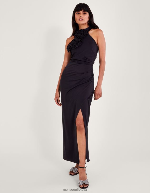 Monsoon carly corsage suknelė moterys juodas apranga DPXBJ113