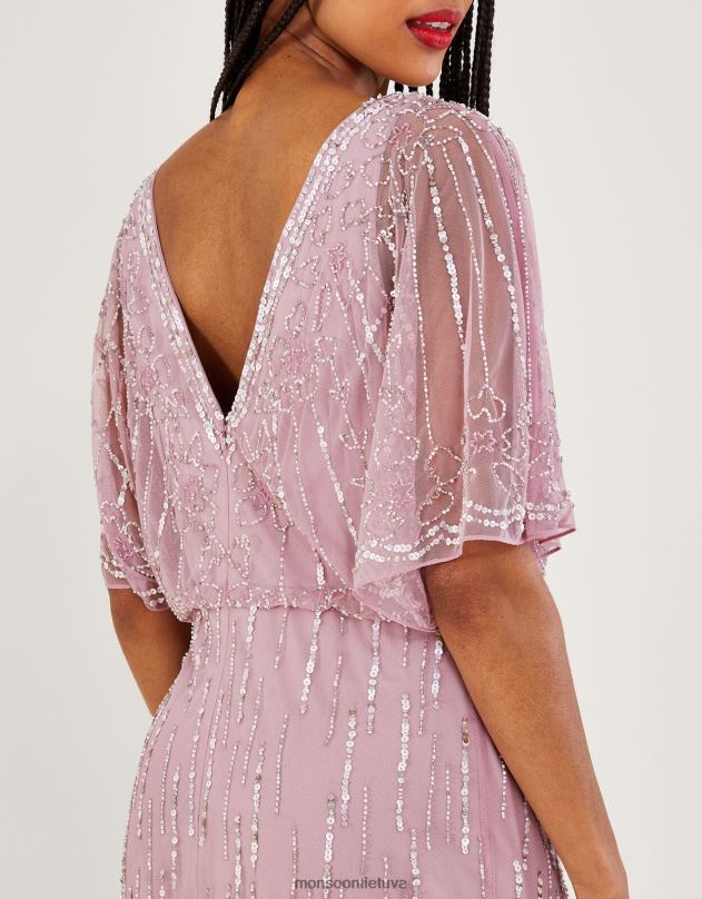 Monsoon Elizabeth puošta trumpesnio ilgio maxi suknelė moterys rožinis apranga DPXBJ654