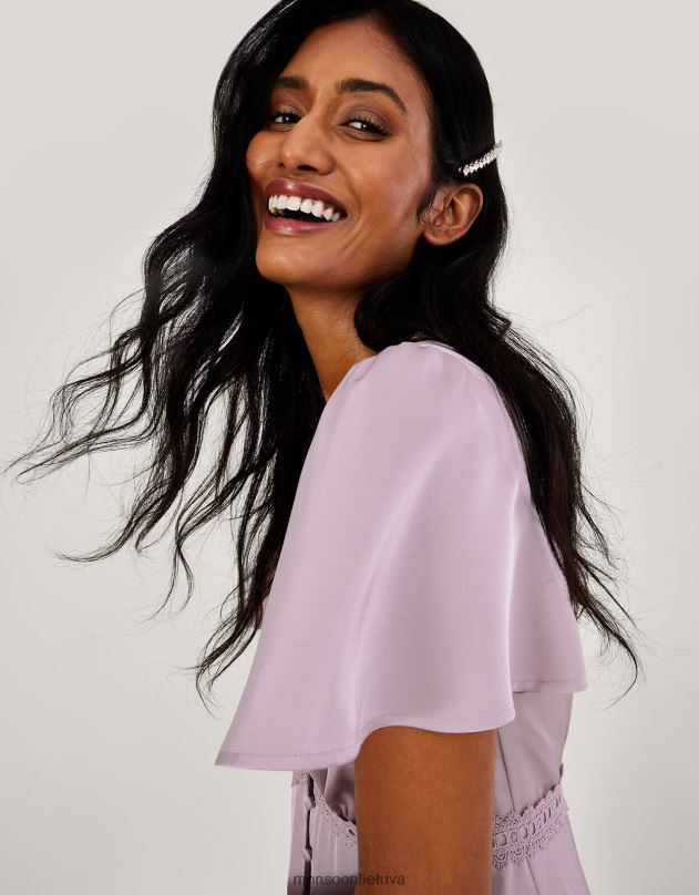 Monsoon Ivy satino maxi suknelė moterys audinė apranga DPXBJ388