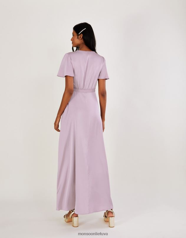 Monsoon Ivy satino maxi suknelė moterys audinė apranga DPXBJ388