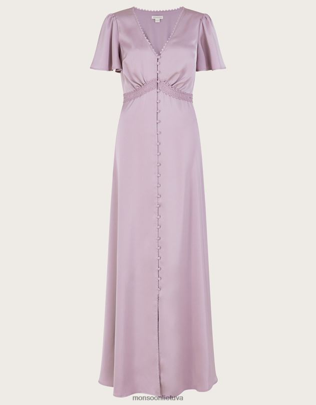 Monsoon Ivy satino maxi suknelė moterys audinė apranga DPXBJ388