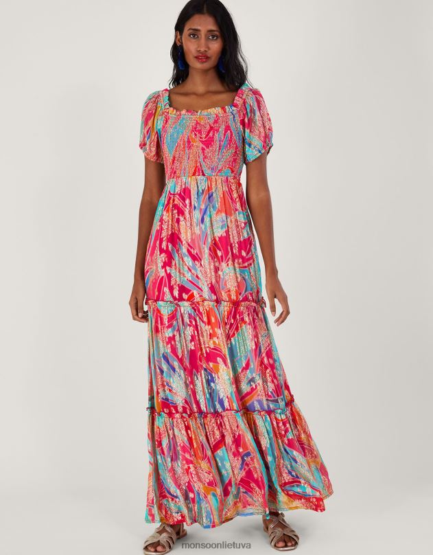 Monsoon ariel metalic maxi suknelė moterys keli apranga DPXBJ558