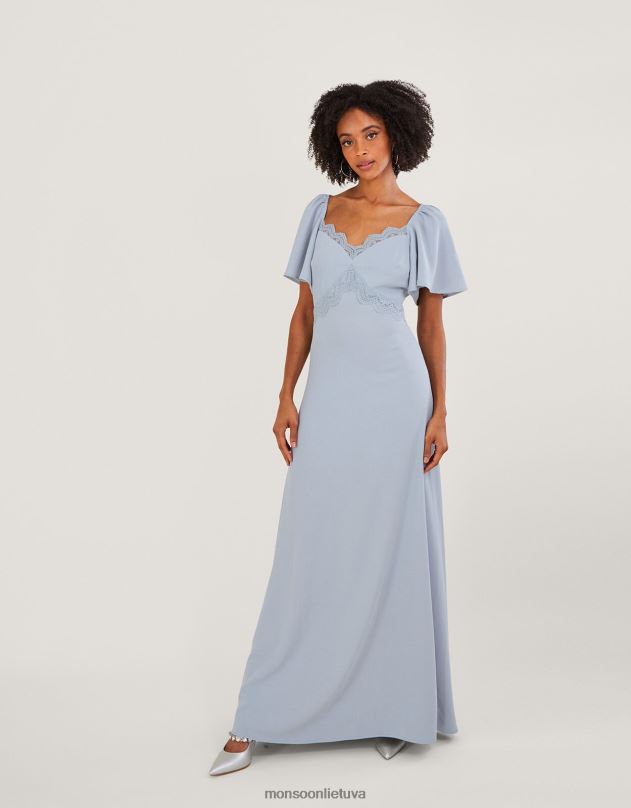 Monsoon charlotte crepe maxi suknelė moterys debesis apranga DPXBJ20