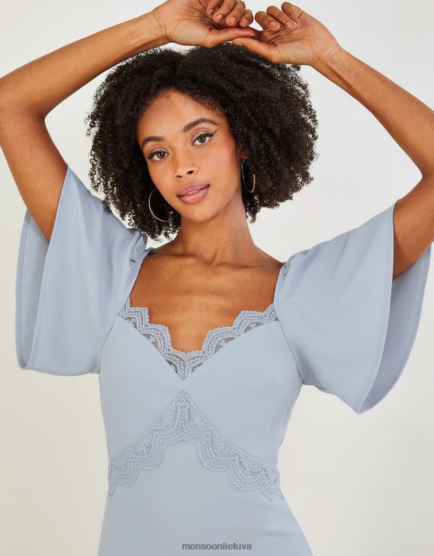 Monsoon charlotte crepe maxi suknelė moterys debesis apranga DPXBJ20