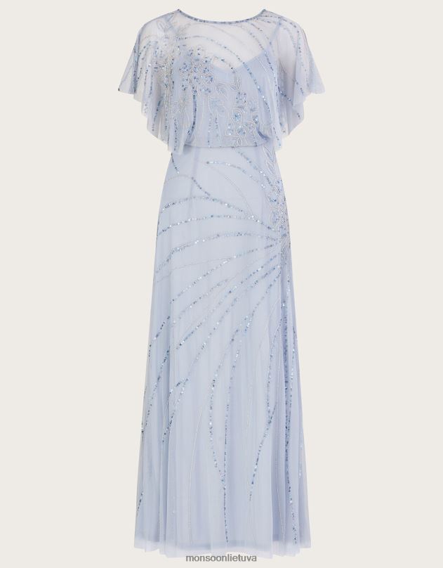 Monsoon sienna puošta trumpesnio ilgio maxi suknelė moterys debesis apranga DPXBJ533