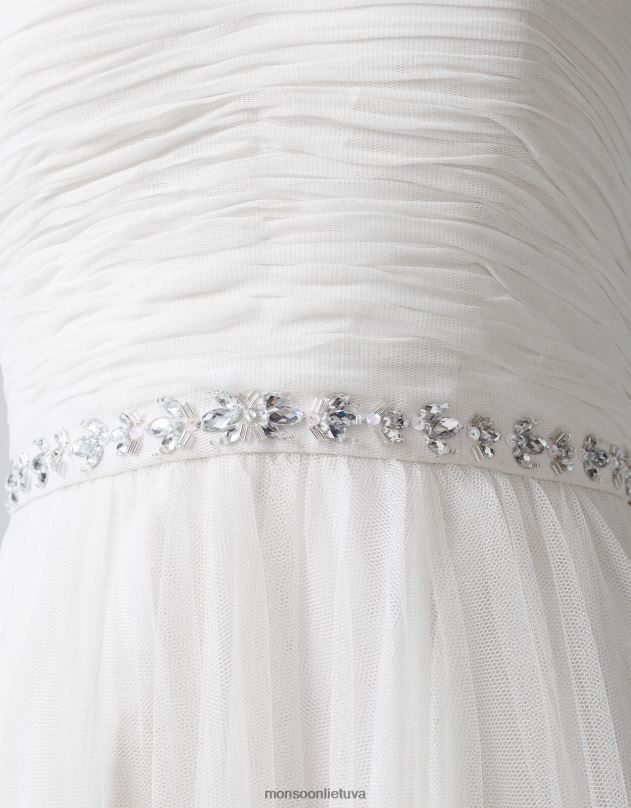 Monsoon Klara puošta nuotakos suknelė moterys dramblio kaulo apranga DPXBJ1180