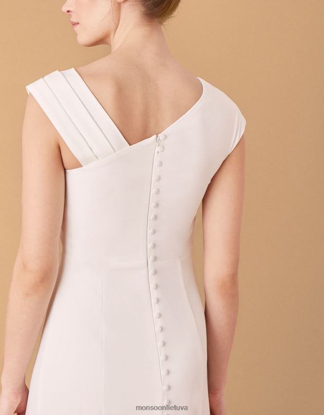 Monsoon Tesė puošta sagė nuotakos suknelė moterys dramblio kaulo apranga DPXBJ1127