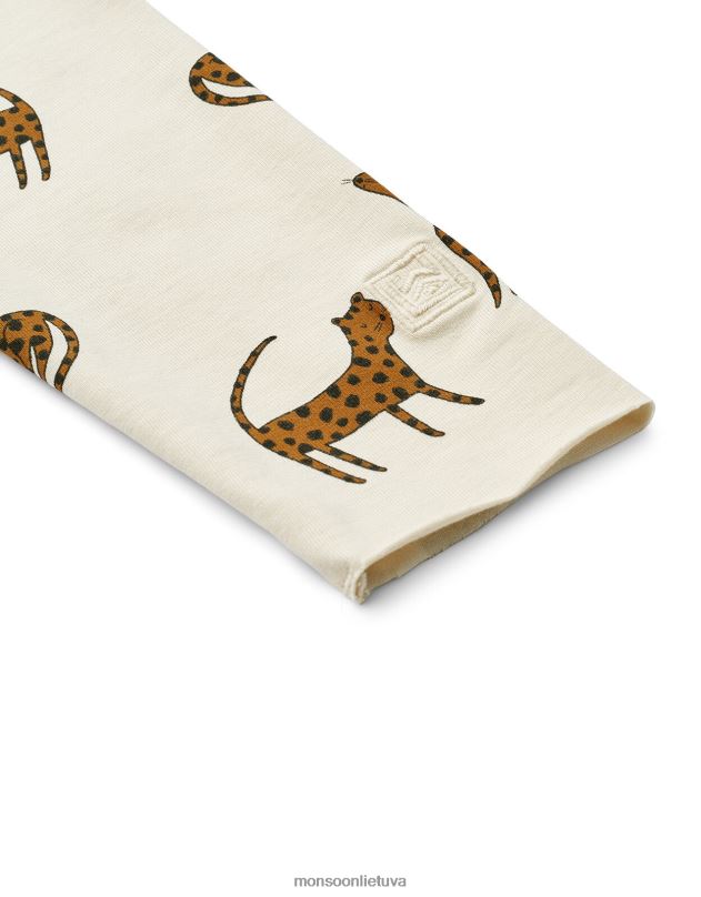 Monsoon Liewood marie leopardo rašto antblauzdžiai vaikai kremas apranga DPXBJ1971