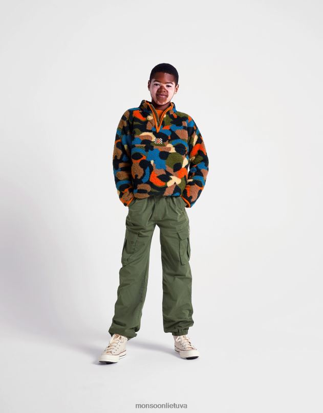 Monsoon užsimauti krovinines kelnes vaikai žalia (chaki) apranga DPXBJ2212