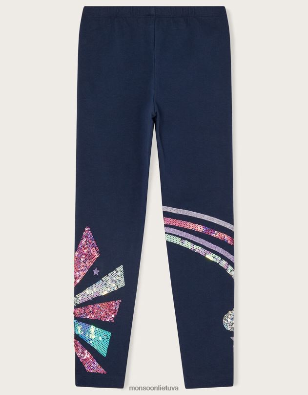 Monsoon vaivorykštės blizgučių antblauzdžiai mergina mėlyna (navy) apranga DPXBJ1712