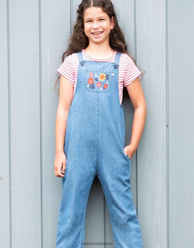 Monsoon frugi alexa dungarees mergina mėlyna apranga DPXBJ2029