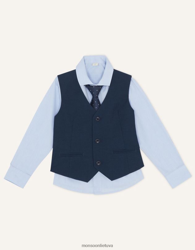 Monsoon adam trijų dalių liemenių komplektas berniukas mėlyna (navy) apranga DPXBJ2267