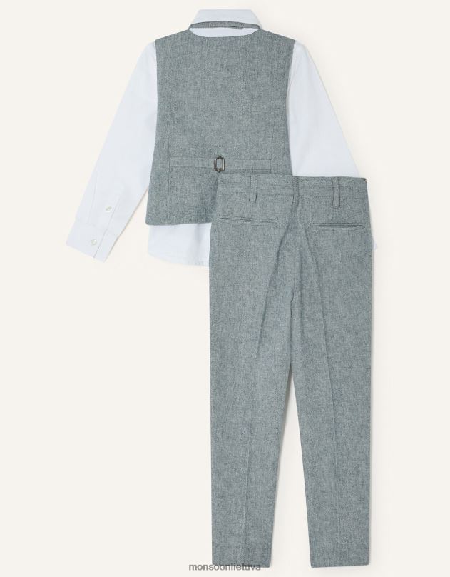 Monsoon keturių dalių kostiumas berniukas pilka apranga DPXBJ2259