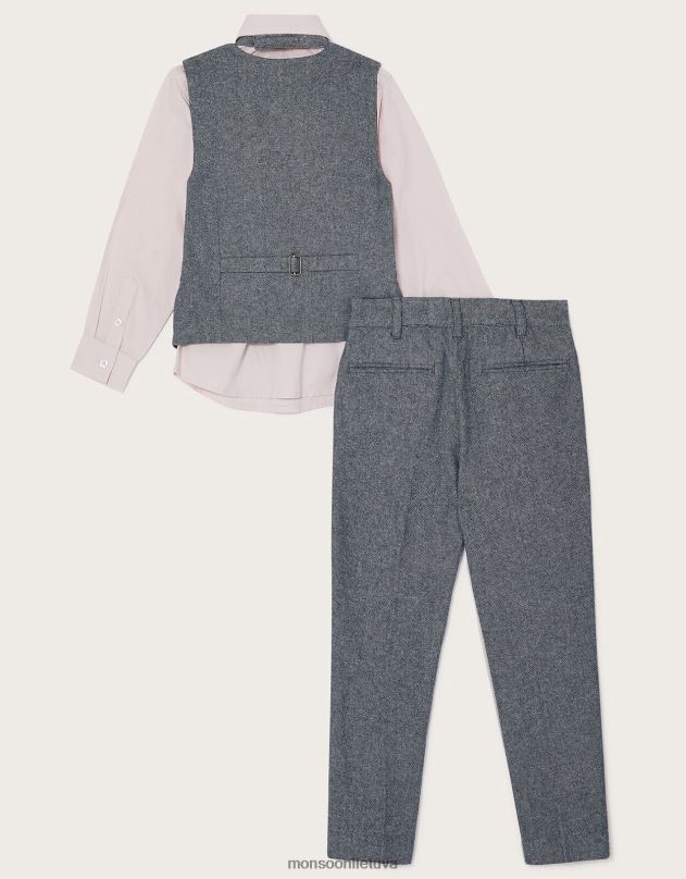Monsoon keturių dalių kostiumas berniukas pilka apranga DPXBJ2269