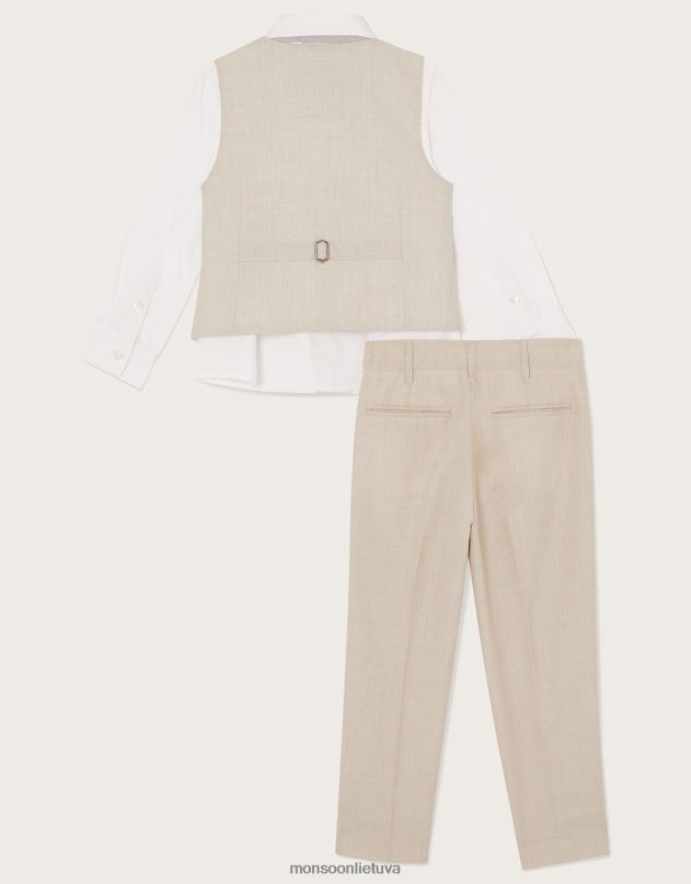 Monsoon keturių dalių kostiumas su peteliške berniukas natūralus (akmuo) apranga DPXBJ2272