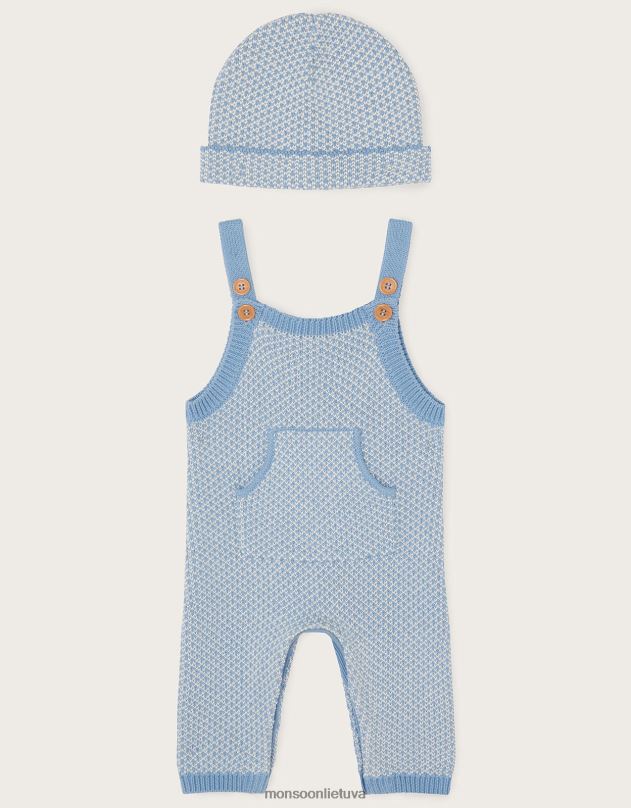 Monsoon mišrus megztas snapučių ir snapelių rinkinys vaikai mėlyna apranga DPXBJ2234