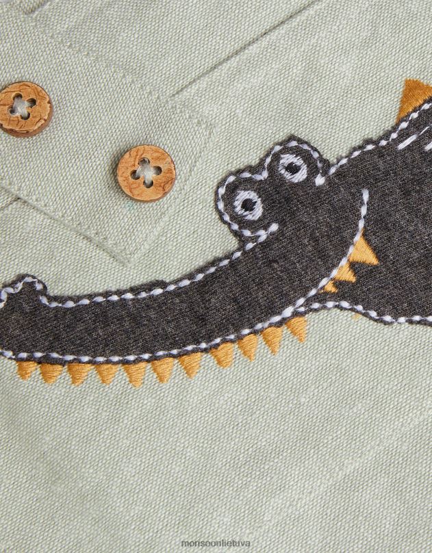 Monsoon naujagimių krokodilų mėšlungis vaikai žalias apranga DPXBJ2275