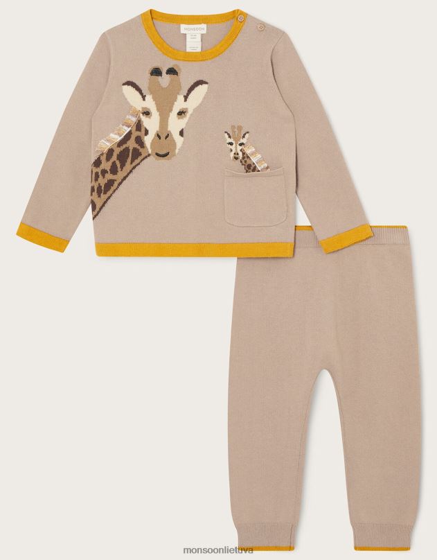 Monsoon naujagimio žirafa megztas rinkinys vaikai kupranugaris (avižiniai dribsniai) apranga DPXBJ2281
