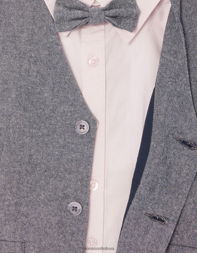 Monsoon trijų dalių liemenės ir marškinių komplektas berniukas pilka apranga DPXBJ2263