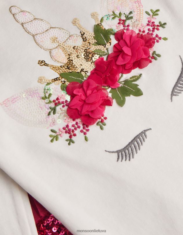 Monsoon vienaragio viršaus ir disko sijono komplektas mergina rožinė (šviesiai rožinė) apranga DPXBJ1668