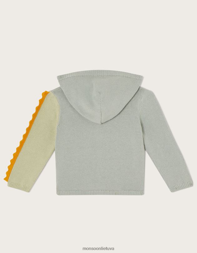 Monsoon naujagimio krokodilo kardiganas su gobtuvu vaikai žalias apranga DPXBJ2283