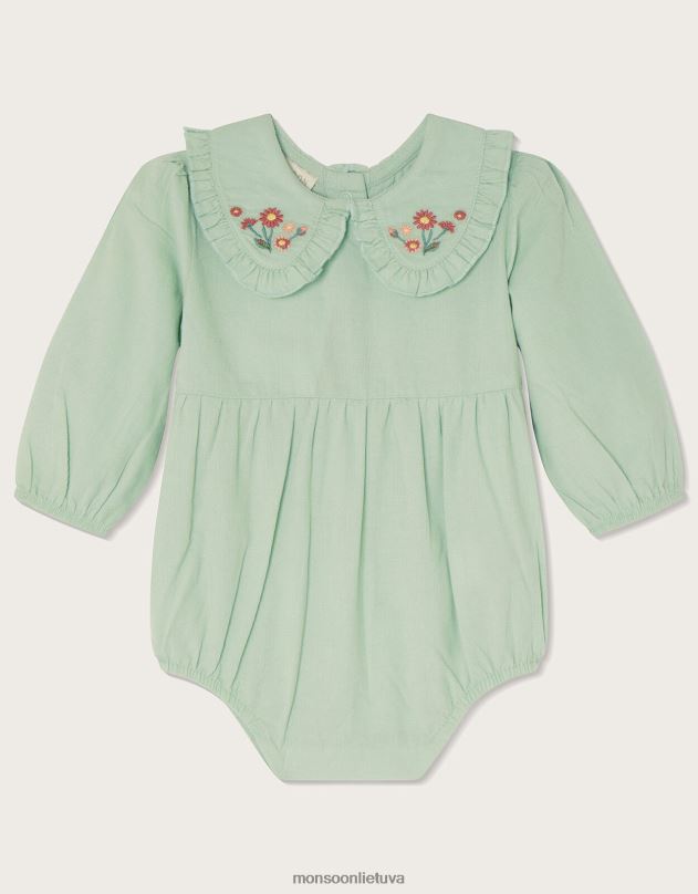 Monsoon naujagimio virvelės šliaužtinukas vaikai žalias apranga DPXBJ2168