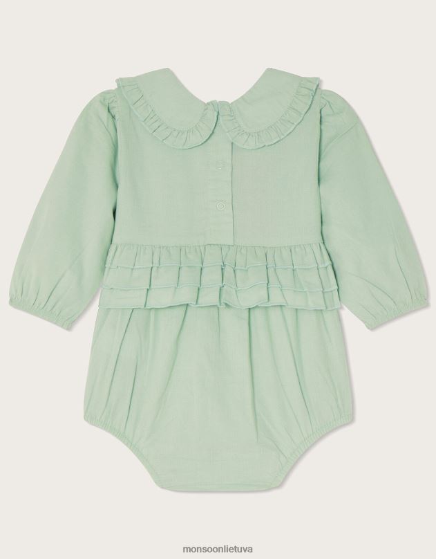 Monsoon naujagimio virvelės šliaužtinukas vaikai žalias apranga DPXBJ2168