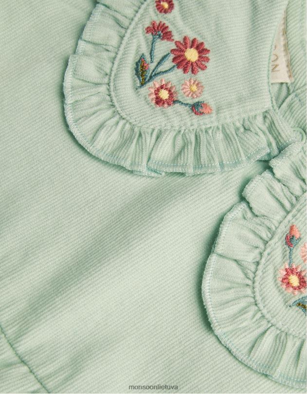 Monsoon naujagimio virvelės šliaužtinukas vaikai žalias apranga DPXBJ2168