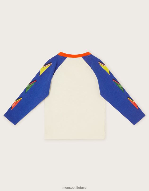 Monsoon žaibo spalvos marškinėliai berniukas dramblio kaulo apranga DPXBJ2204