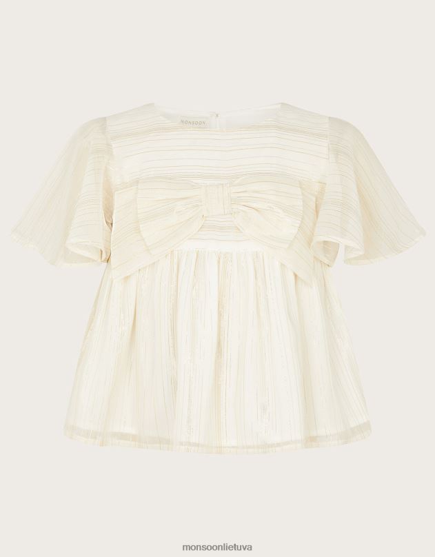 Monsoon blizganti lankeliu austa palaidinė mergina dramblio kaulo apranga DPXBJ1762