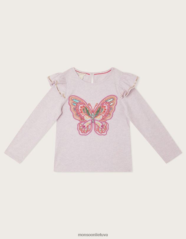 Monsoon drugelis ilgomis rankovėmis mergina violetinė (alyvinė) apranga DPXBJ1896