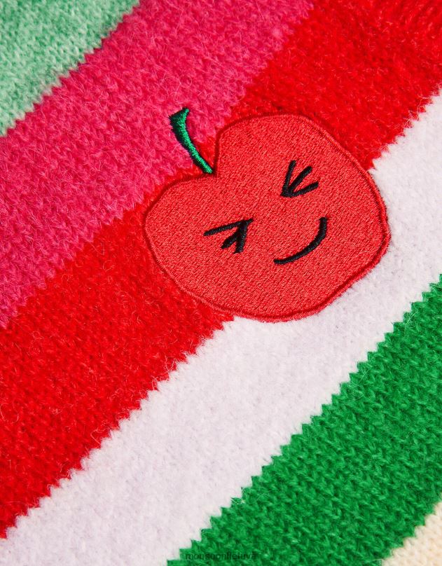 Monsoon dryžuotas megztinis liemenė mergina raudona apranga DPXBJ1634