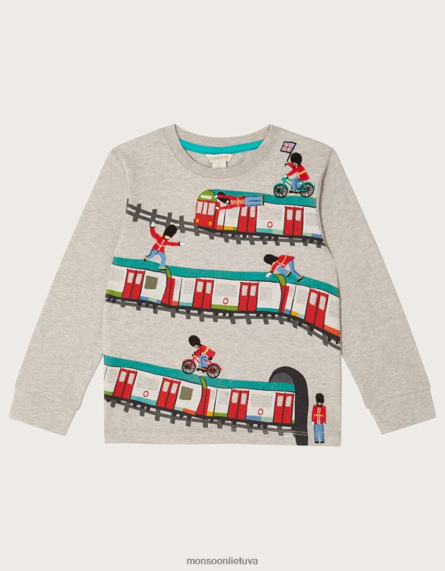 Monsoon london tube megztinis berniukas pilka apranga DPXBJ2248