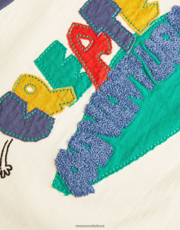 Monsoon sukurti nuotykių juostelės marškinėlius berniukas dramblio kaulo apranga DPXBJ2193