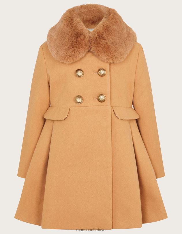 Monsoon Dvipusis kišeninis paltas mergina kupranugaris apranga DPXBJ1581
