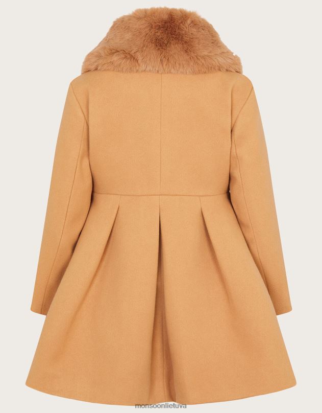 Monsoon Dvipusis kišeninis paltas mergina kupranugaris apranga DPXBJ1581