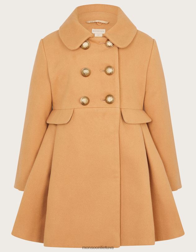 Monsoon Dvipusis kišeninis paltas mergina kupranugaris apranga DPXBJ1581