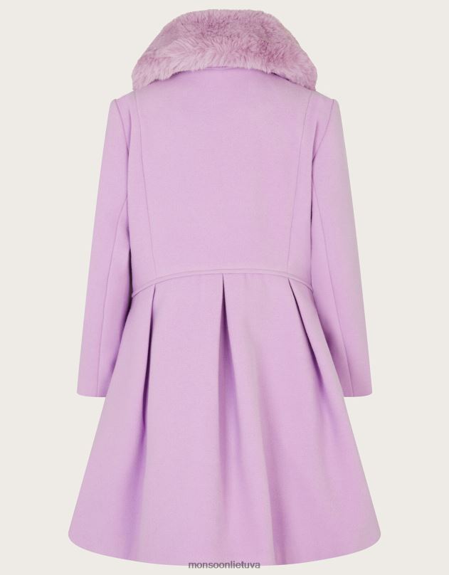 Monsoon Išmanusis paltas su dviguba krūtine mergina violetinė (alyvinė) apranga DPXBJ1722