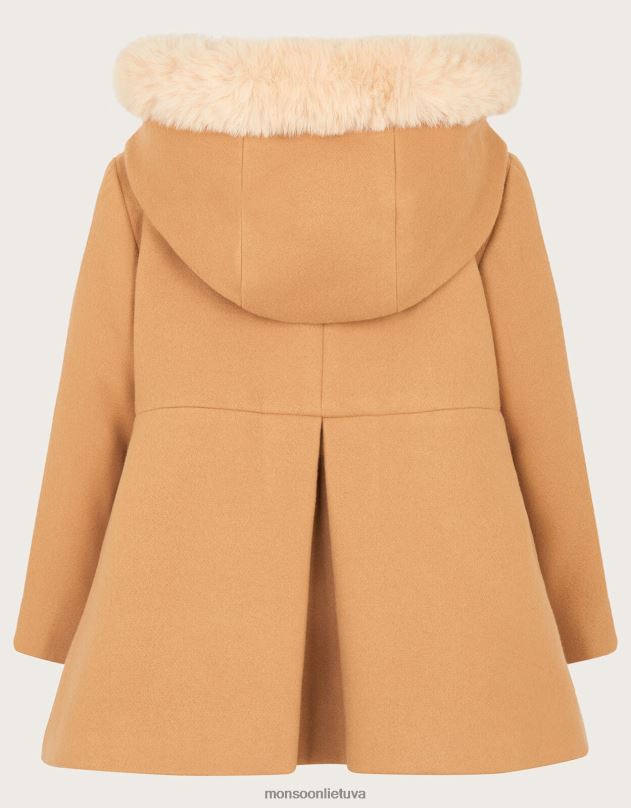 Monsoon Kūdikio lankelis dirbtinio kailio paltas su gobtuvu mergina kupranugaris apranga DPXBJ2069