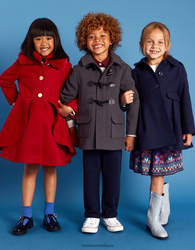 Monsoon dvisluoksnis paltas berniukas pilka apranga DPXBJ2252