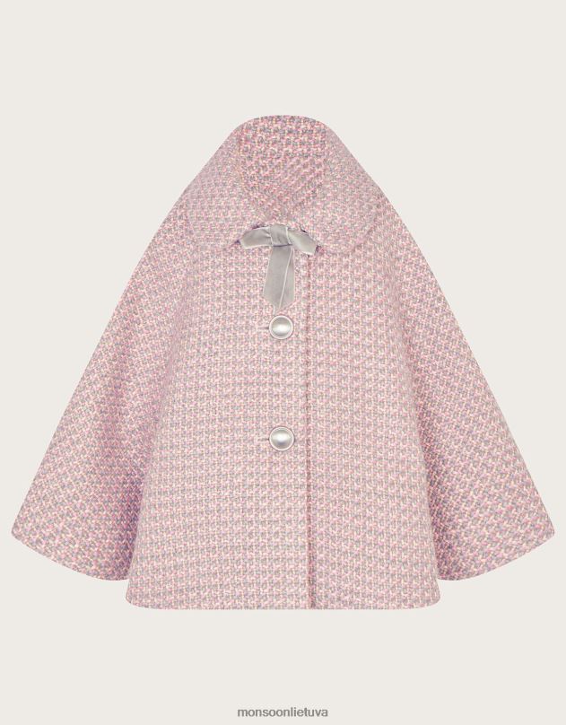 Monsoon kūdikio tvido pelerina mergina pilka apranga DPXBJ2084