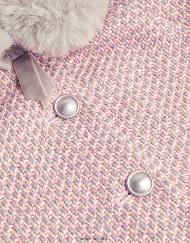 Monsoon kūdikio tvido pelerina mergina pilka apranga DPXBJ2084