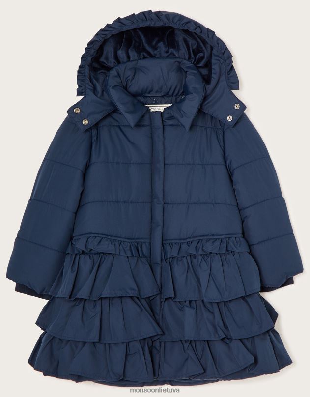 Monsoon kelių pakopų paminkštintas paltas mergina mėlyna (navy) apranga DPXBJ1576