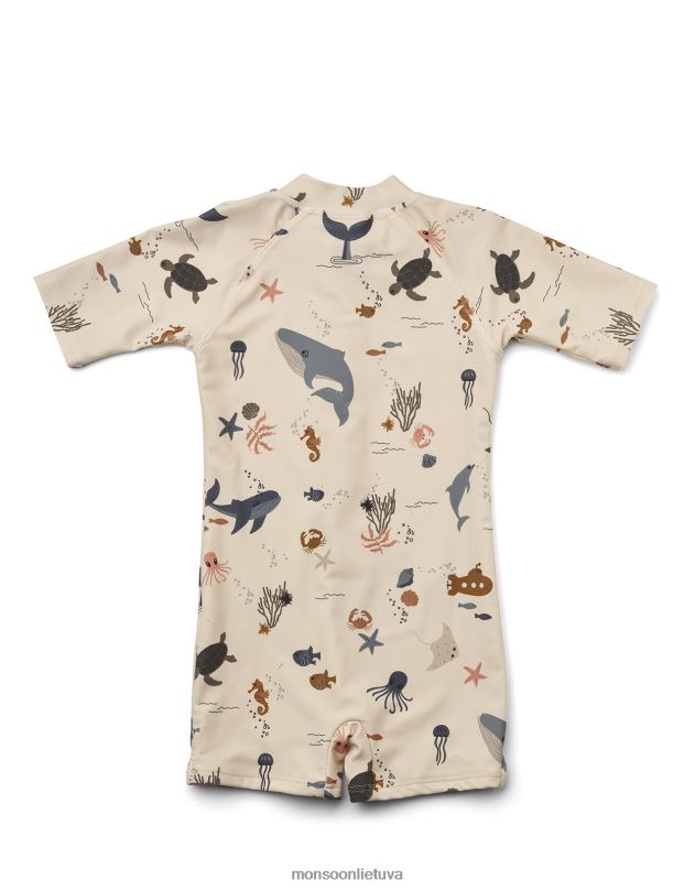 Monsoon Liewood max jūros būtybių kombinezonas vaikai kupranugaris (smėlio spalvos) apranga DPXBJ2291