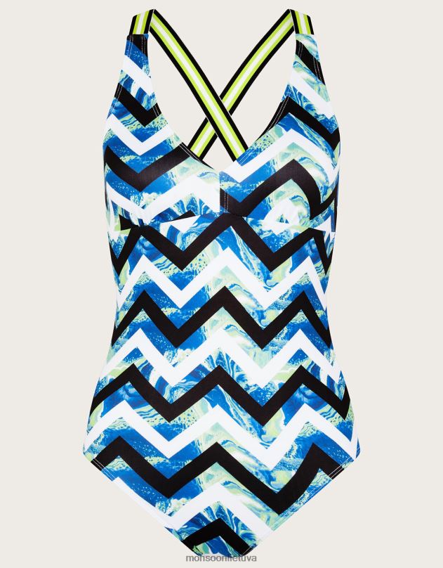 Monsoon chevron marmuro maudymosi kostiumėlis mergina keli apranga DPXBJ1894