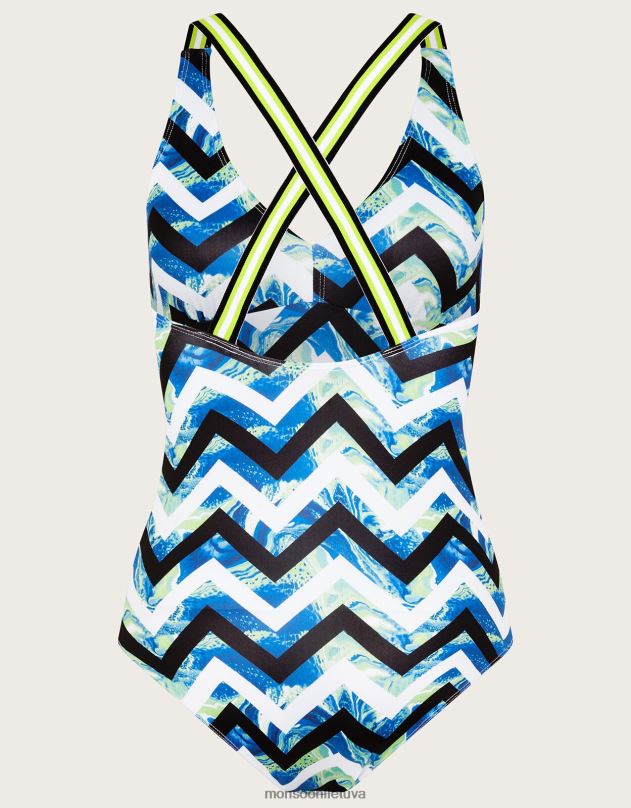 Monsoon chevron marmuro maudymosi kostiumėlis mergina keli apranga DPXBJ1894