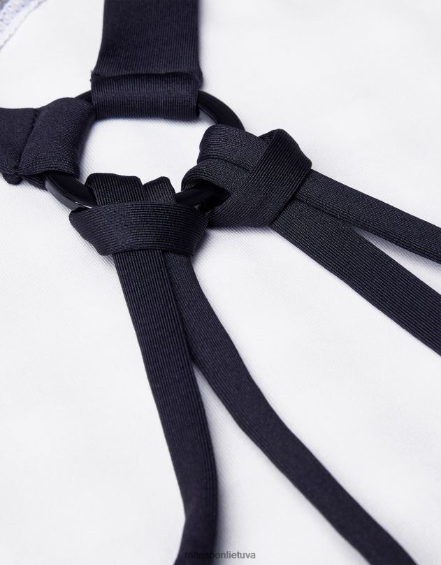 Monsoon gingham petnešėlė atgal maudymosi kostiumėlis mergina juodas apranga DPXBJ1968