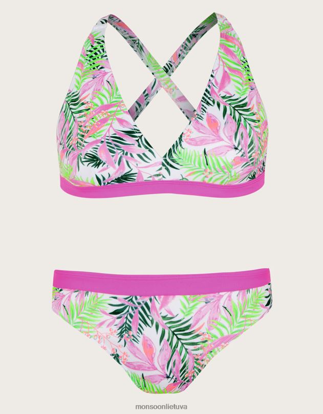 Monsoon gražus delno trikampio bikinio rinkinys mergina dramblio kaulo apranga DPXBJ1957