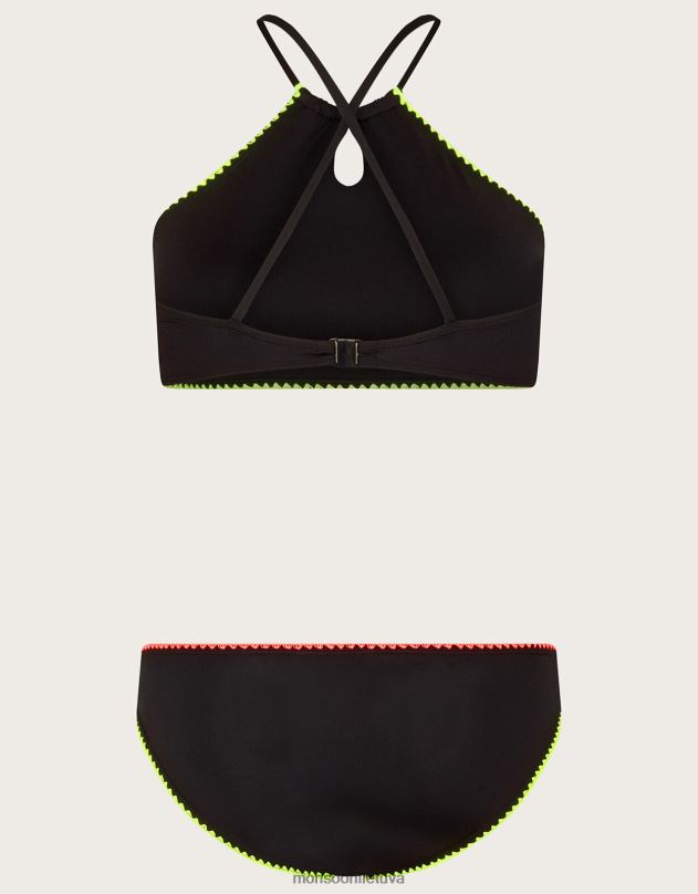 Monsoon iškirptas bikinio rinkinys mergina juodas apranga DPXBJ1895