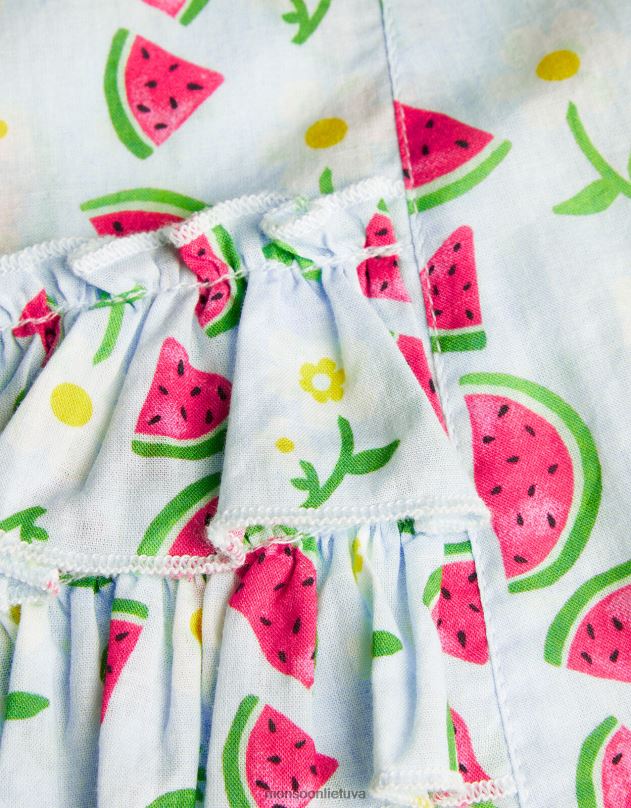 Monsoon kūdikių arbūzo raštų šliaužtinukas mergina mėlyna apranga DPXBJ2086